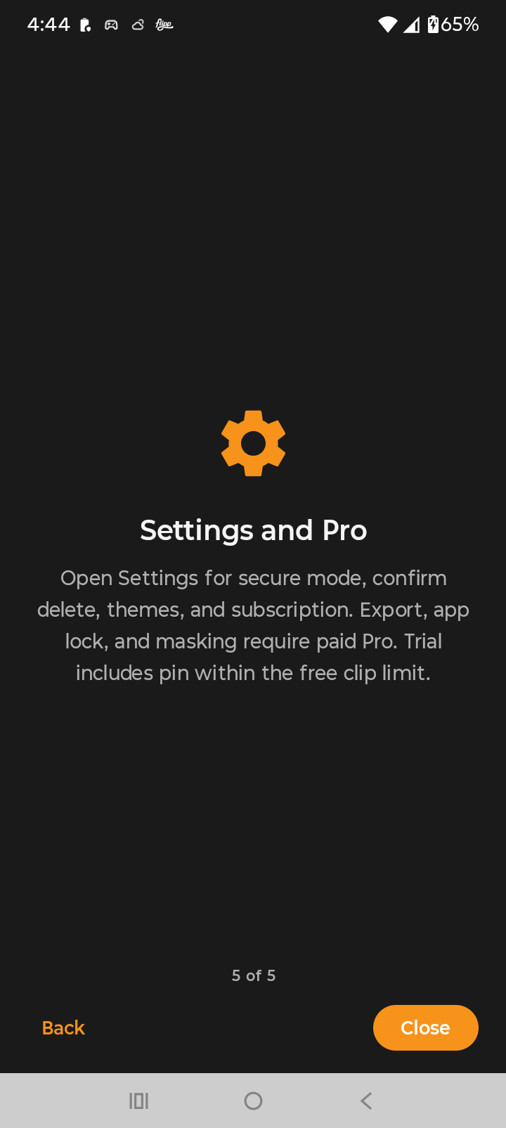 ClipVault tutorial settings and Pro